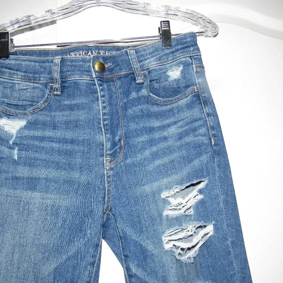 AMERICAN EAGLE Hi-Rise Distresed Stretch Jegging 8 - Picture 3 of 6
